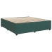 Cama box spring con colchón terciopelo verde oscuro 200x200 cm