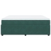 Cama box spring con colchón terciopelo verde oscuro 200x200 cm