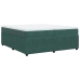 Cama box spring con colchón terciopelo verde oscuro 200x200 cm