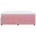 Cama box spring con colchón terciopelo rosa 200x200 cm