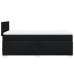 Cama box spring con colchón tela negro 90x190 cm