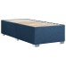 Cama box spring con colchón tela azul 90x190 cm