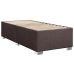 Cama box spring con colchón tela marrón oscuro 90x190 cm