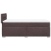 Cama box spring con colchón tela marrón oscuro 90x190 cm