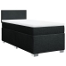 Cama box spring con colchón tela negro 90x200 cm