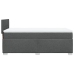 Cama box spring con colchón tela gris oscuro 90x200 cm