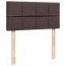 Cama box spring con colchón tela marrón oscuro 100x200 cm
