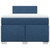 Cama box spring con colchón tela azul 120x200 cm