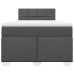 Cama box spring con colchón tela gris oscuro 120x200 cm