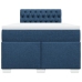 Cama box spring con colchón tela azul 120x200 cm
