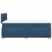Cama box spring con colchón tela azul 120x200 cm