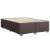 Cama box spring con colchón tela marrón oscuro 140x190 cm