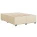 Cama box spring con colchón tela color crema 140x190 cm