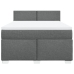 Cama box spring con colchón tela gris oscuro 140x200 cm