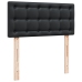 Cama box spring con colchón cuero sintético negro 80x200 cm