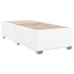 Cama box spring con colchón cuero sintético blanco 80x200 cm