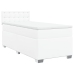 Cama box spring con colchón cuero sintético blanco 90x190 cm