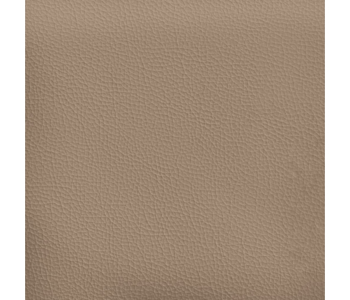 Cama box spring con colchón cuero sintético capuchino 100x200cm
