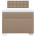 Cama box spring con colchón cuero sintético capuchino 100x200cm