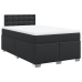 Cama box spring con colchón cuero sintético negro 120x190 cm