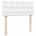 Cama box spring con colchón cuero sintético blanco 120x190 cm