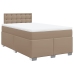 Cama box spring con colchón cuero sintético capuchino 120x190cm