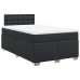 Cama box spring con colchón cuero sintético negro 120x200 cm