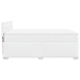 Cama box spring con colchón cuero sintético blanco 140x190 cm