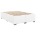 Cama box spring con colchón cuero sintético blanco 140x190 cm