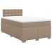 Cama box spring con colchón cuero sintético capuchino 140x190cm