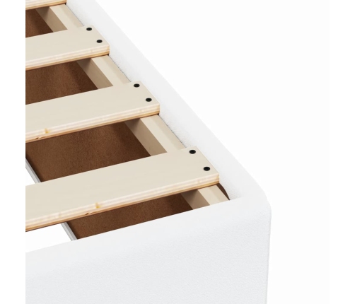 Cama box spring con colchón cuero sintético blanco 140x200cm