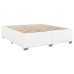 Cama box spring con colchón cuero sintético blanco 200x200 cm