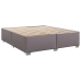 Cama box spring con colchón cuero sintético gris 200x200 cm