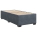 Cama box spring con colchón terciopelo gris oscuro 80x200 cm