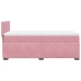 Cama box spring con colchón terciopelo rosa 80x200 cm