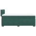 Cama box spring con colchón terciopelo verde oscuro 80x200 cm