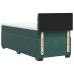 Cama box spring con colchón terciopelo verde oscuro 80x200 cm