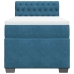 Cama box spring con colchón terciopelo azul oscuro 80x200 cm