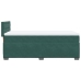 Cama box spring con colchón terciopelo verde oscuro 80x200 cm