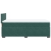 Cama box spring con colchón terciopelo verde oscuro 90x190 cm