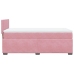 Cama box spring con colchón terciopelo rosa 90x190 cm