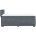 Cama box spring con colchón terciopelo gris oscuro 90x190 cm