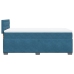 Cama box spring con colchón terciopelo azul oscuro 90x190 cm