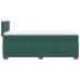 Cama box spring con colchón terciopelo verde oscuro 90x190 cm