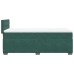 Cama box spring con colchón terciopelo verde oscuro 90x200 cm