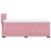 Cama box spring con colchón terciopelo rosa 90x200 cm