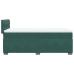 Cama box spring con colchón terciopelo verde oscuro 90x200 cm