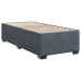 Cama box spring con colchón terciopelo gris oscuro 90x200 cm