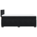 Cama box spring con colchón terciopelo negro 100x200 cm
