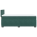 Cama box spring con colchón terciopelo verde oscuro 100x200 cm